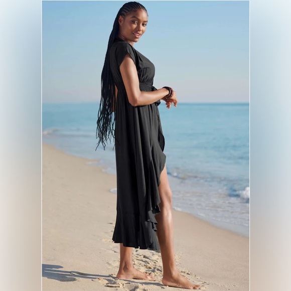 Women's Black Swim Coverup Large NWOT - Picture 2 of 13